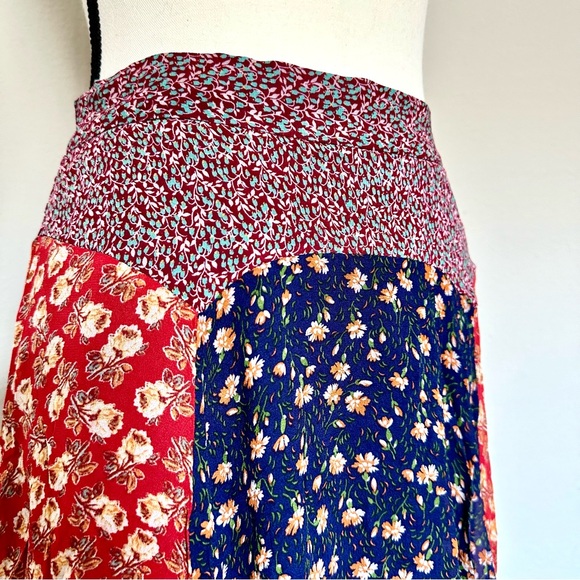 *ANTHROPOLOGIE* Meadow Rue Patchwork Midi Skirt - Picture 3 of 7